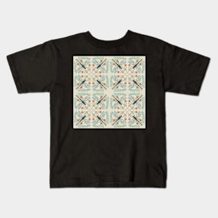 Dragonfly pattern, Cottagecore style. Kids T-Shirt